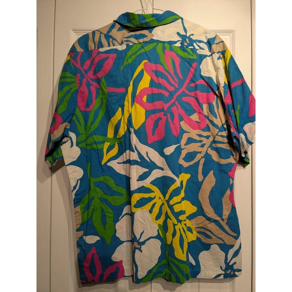 VINTAGE Surf Line Hawaii Shirt Men M Blue Aloha Hawaiian Original Jams World 80s - Picture 6 of 13